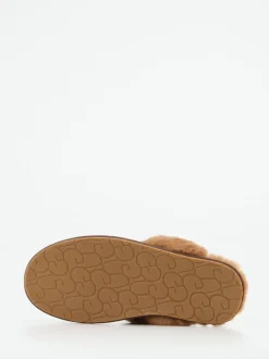 UGG – Lammfellhausschuh aus Veloursleder Dunkelbraun