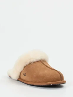 UGG – Lammfell-Hausschuh aus Veloursleder braun