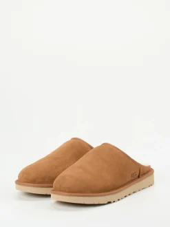 UGG – Lammfell-Pantoffeln aus Veloursleder braun