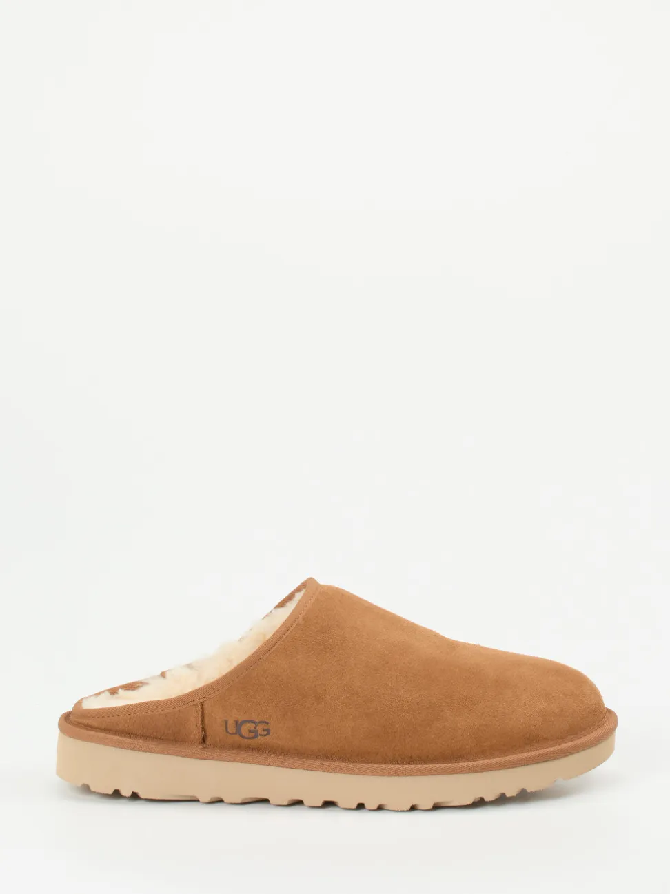 UGG – Lammfell-Pantoffeln aus Veloursleder braun