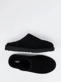 UGG – Lammfell-Pantoffeln aus Veloursleder schwarz