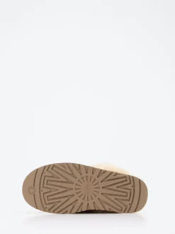 UGG – Lammfell-Pantoffeln aus Veloursleder karamellbraun
