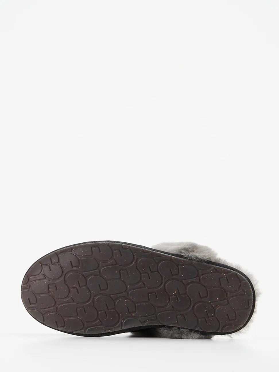 UGG – Lammfell-Pantoffeln aus Veloursleder schwarz