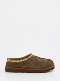 UGG – Lammfell-Pantoffeln aus Veloursleder braun