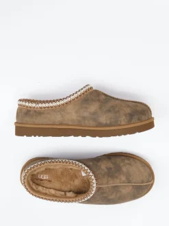UGG – Lammfell-Pantoffeln aus Veloursleder braun
