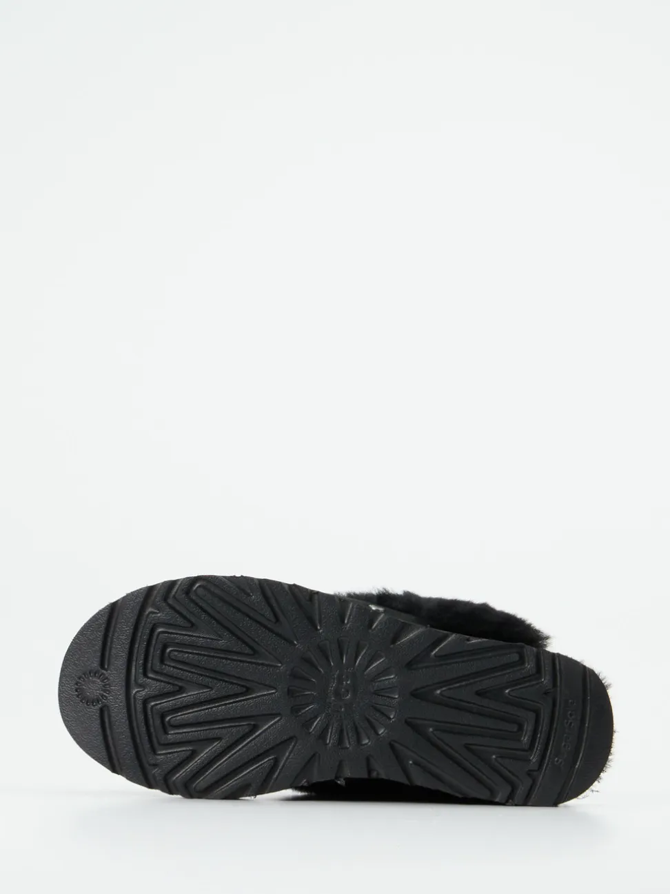 UGG – Lammfell-Pantoletten aus Veloursleder schwarz