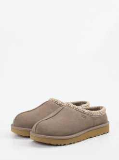UGG – Lammfell-Slipper aus Veloursleder taupe