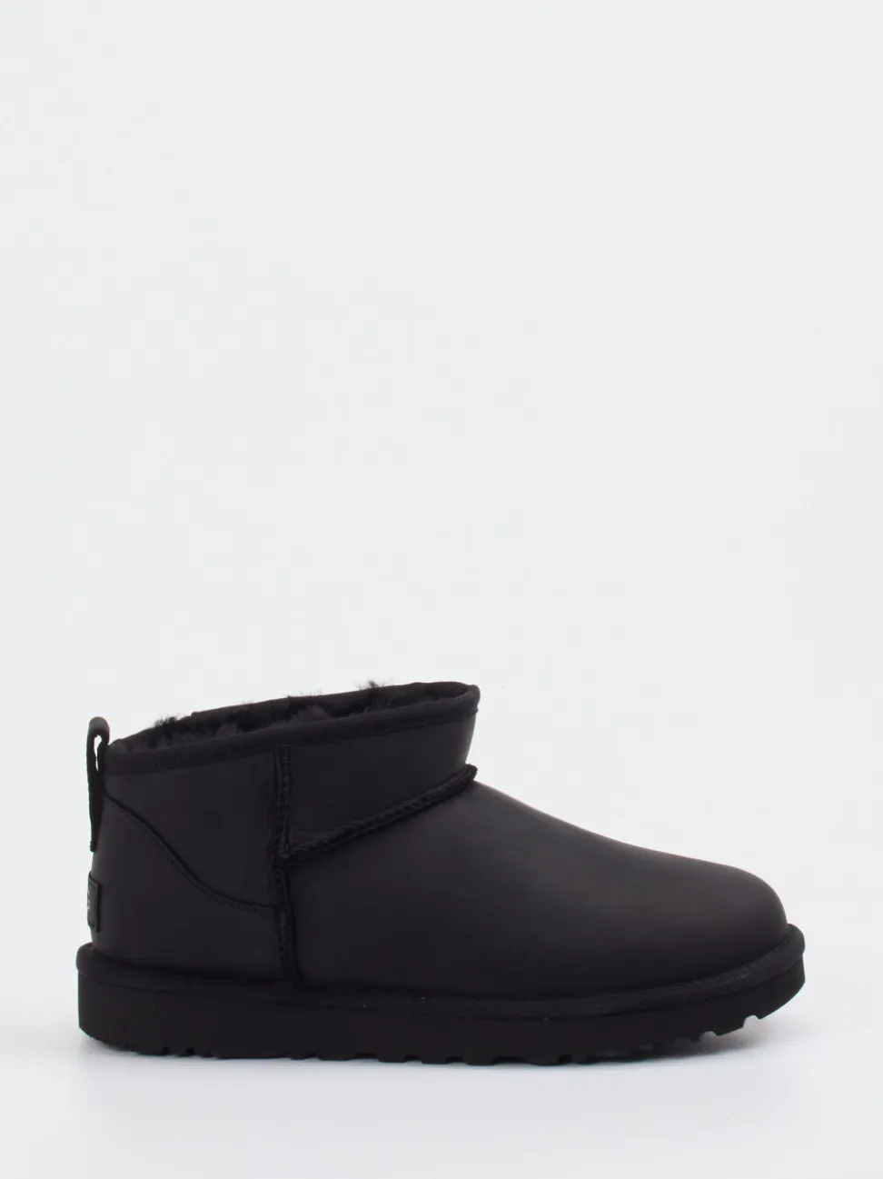 UGG – Lammfell-Stiefelette aus Veloursleder Schwarz