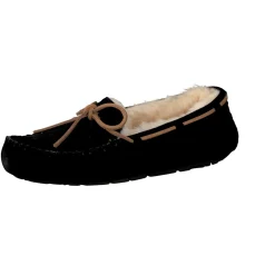 UGG – Mokassin-Hausschuh aus Veloursleder Schwarz