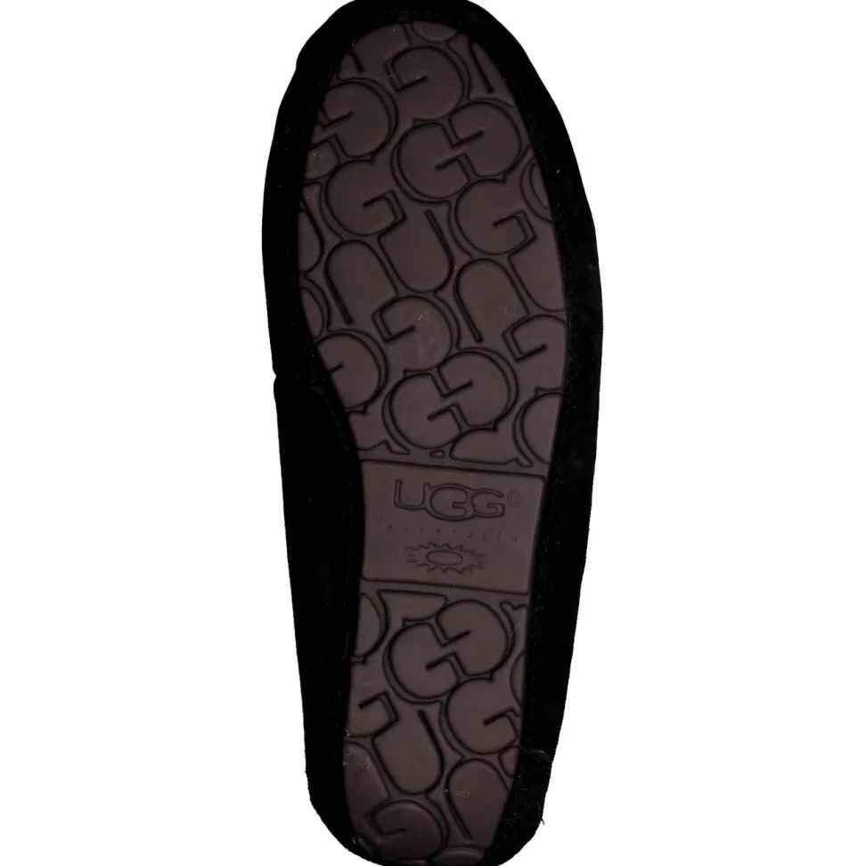 UGG – Mokassin-Hausschuh aus Veloursleder Schwarz