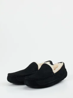 UGG – Mokassin-Hausschuh aus Veloursleder schwarz