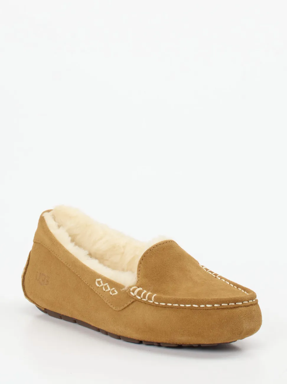 UGG – Mokassin-Hausschuh aus Veloursleder Camelbraun