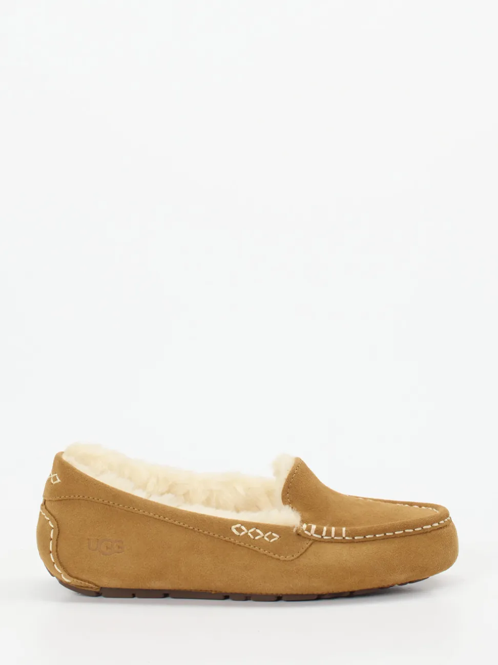 UGG – Mokassin-Hausschuh aus Veloursleder Camelbraun