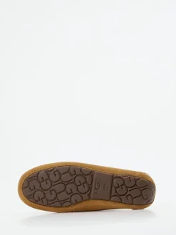 UGG – Mokassin-Hausschuh aus Veloursleder Camelbraun