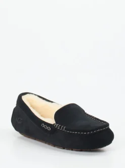 UGG – Mokassin-Slipper aus Veloursleder Schwarz