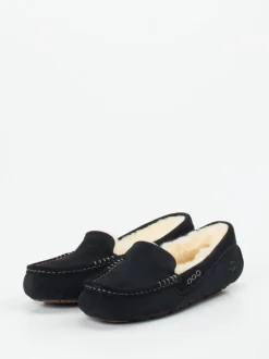 UGG – Mokassin-Slipper aus Veloursleder Schwarz