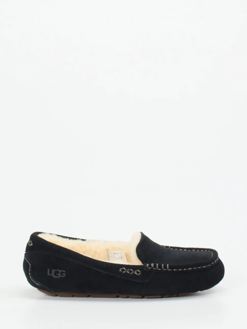 UGG – Mokassin-Slipper aus Veloursleder Schwarz