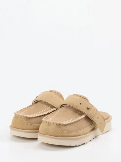 UGG – Mules aus Veloursleder mit Lammfellfutter