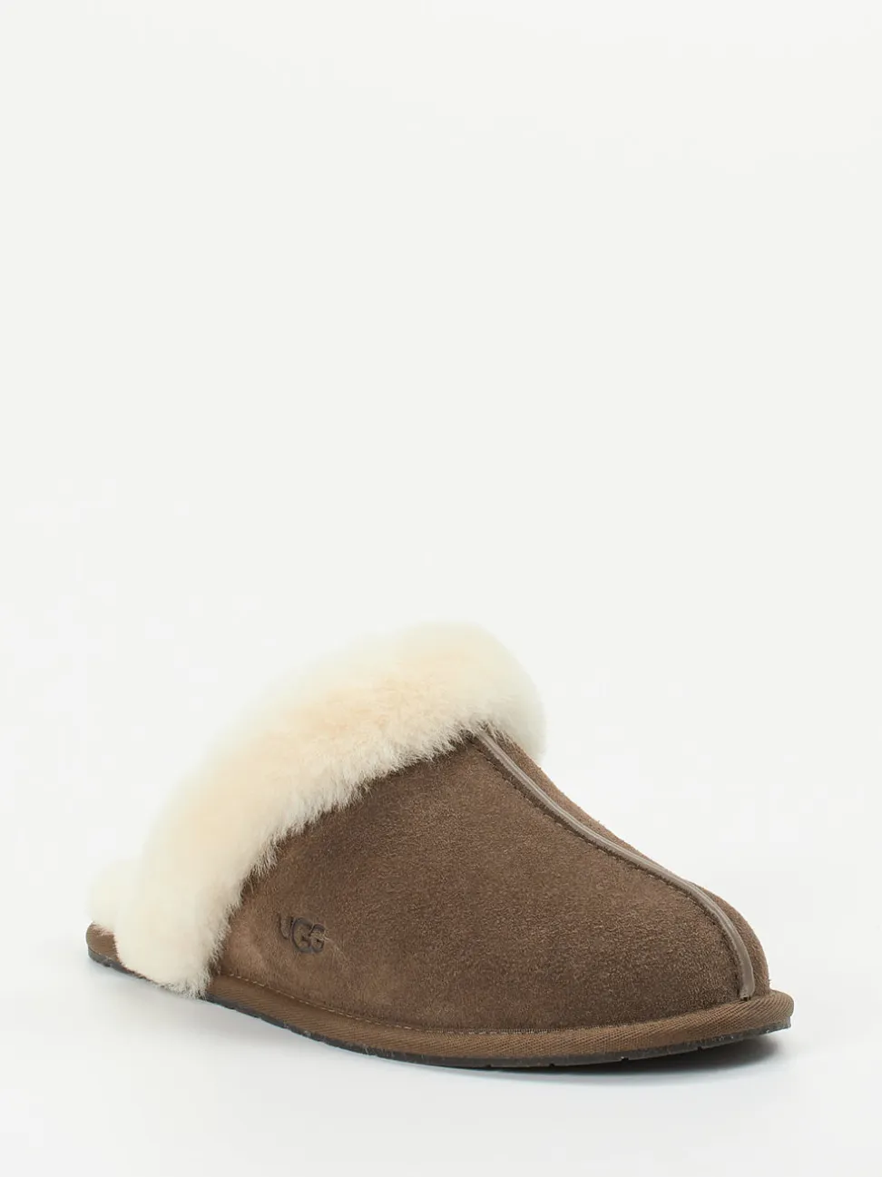 UGG – Pantoffeln aus Veloursleder mit Lammfellfutter