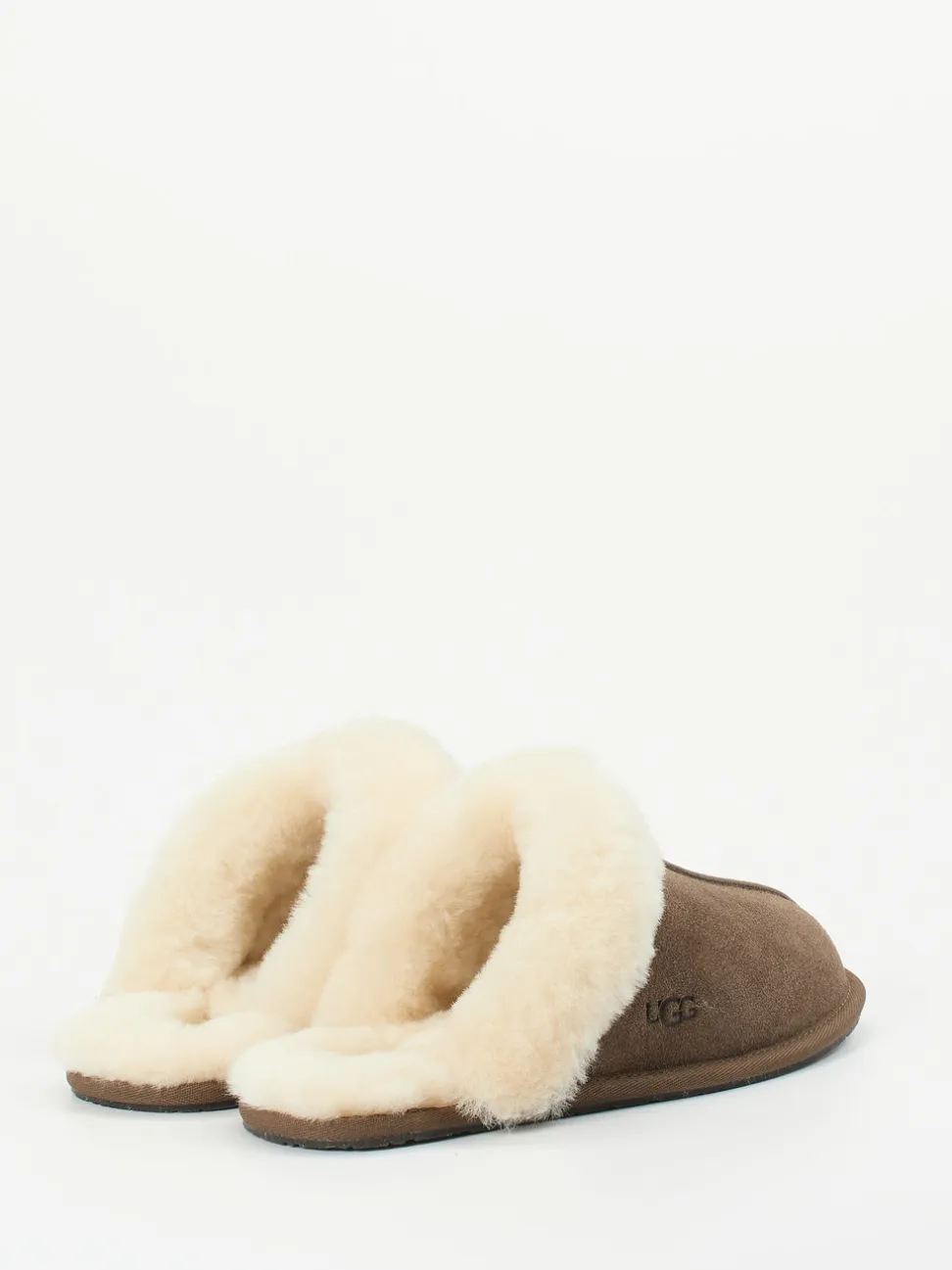 UGG – Pantoffeln aus Veloursleder mit Lammfellfutter