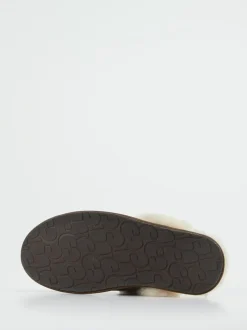 UGG – Pantoffeln aus Veloursleder mit Lammfellfutter