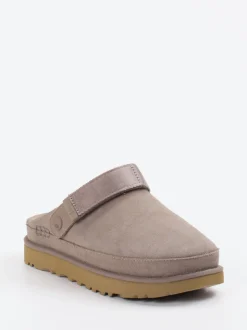 UGG – Pantolette aus Veloursleder in Taupe