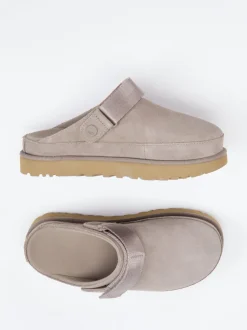 UGG – Pantolette aus Veloursleder in Taupe