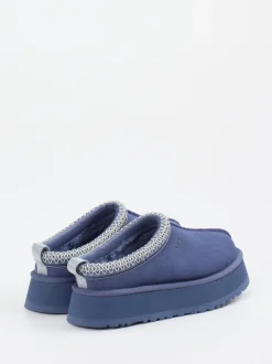 UGG – Plateau-Hausschuh aus Veloursleder in Blau