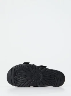 UGG – Plateau-Sandalen aus Kalbleder schwarz