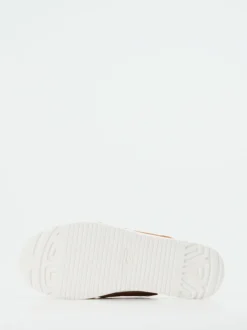 UGG – Plateau-Sandalen aus Kalbleder cognacfarben