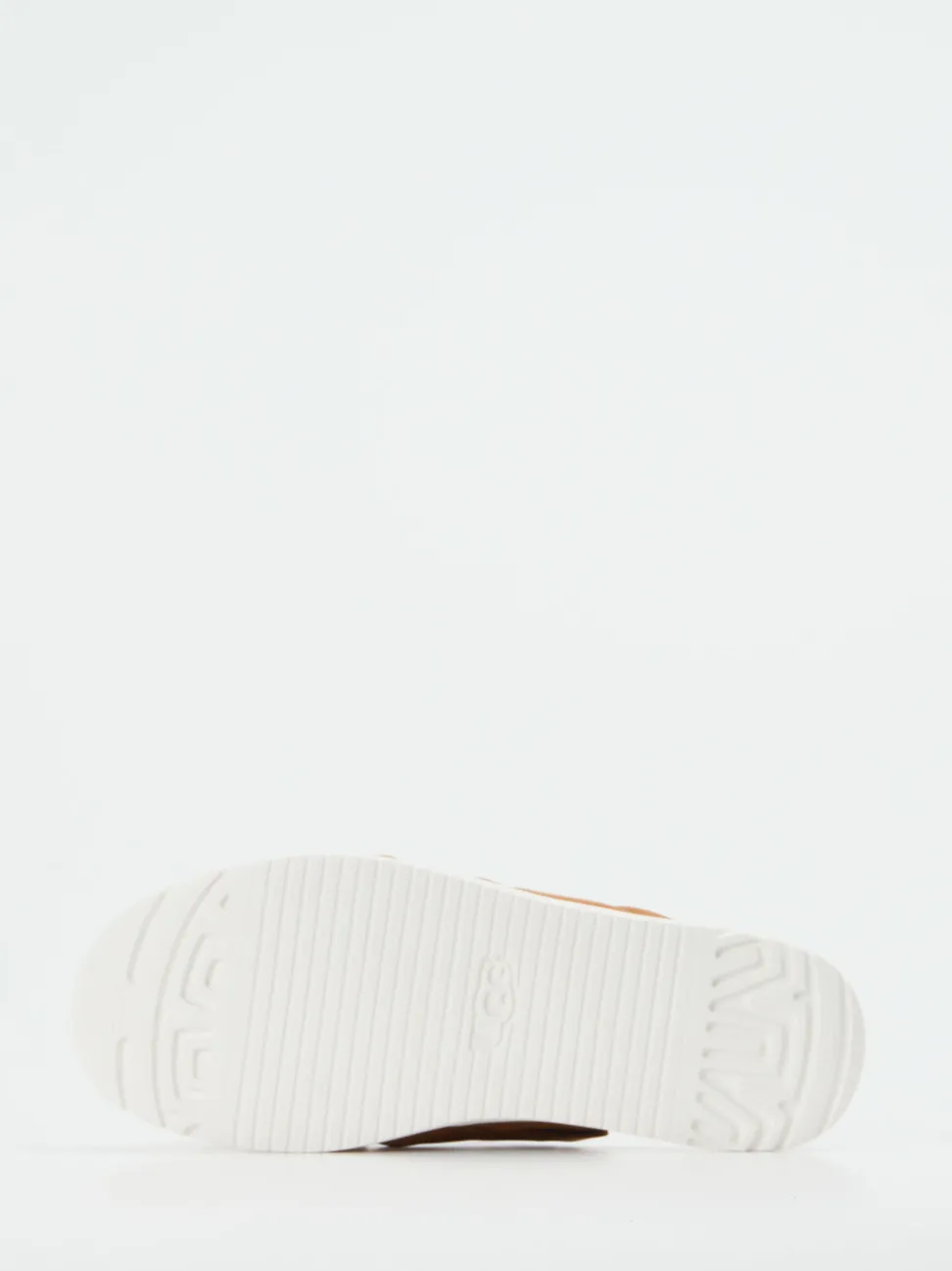 UGG – Plateau-Sandalen aus Kalbleder cognacfarben