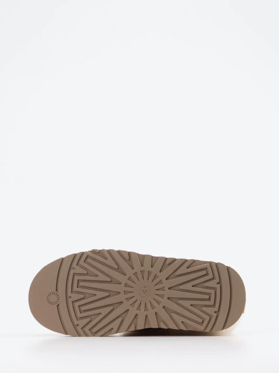 UGG – Plattform-Hausschuh aus Veloursleder karamellbraun