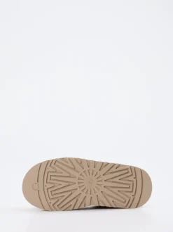 UGG – Plattform-Pantoletten aus Veloursleder Beige