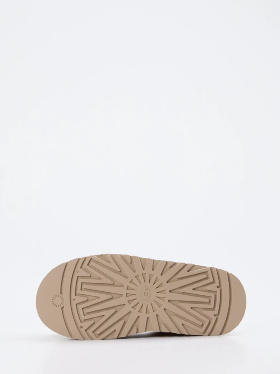 UGG – Plattform-Pantoletten aus Veloursleder Beige