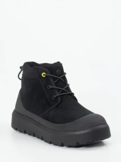 UGG – Schnürboots aus Veloursleder Schwarz