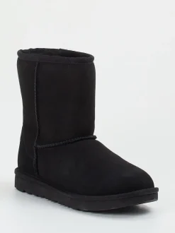 UGG – Shearling-Stiefel aus Veloursleder schwarz