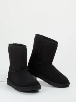 UGG – Shearling-Stiefel aus Veloursleder schwarz