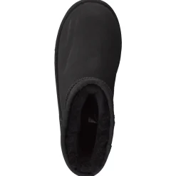 UGG – Shearling-Stiefel aus Veloursleder schwarz