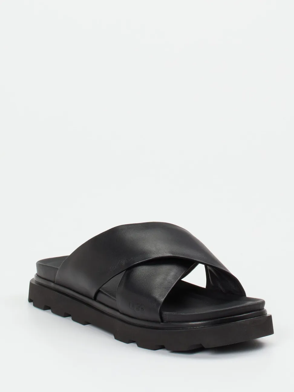 UGG – Slides aus Kalbleder in Schwarz