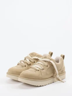 UGG – Sneaker aus Veloursleder und Mesh beige