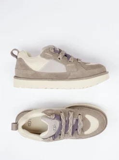 UGG – Sneaker aus Veloursleder und Mesh in Taupe