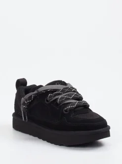 UGG – Sneaker aus Veloursleder und Mesh schwarz