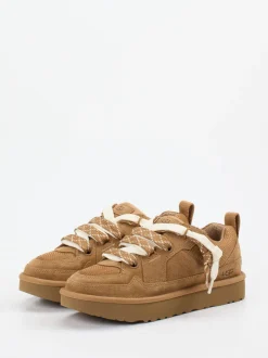 UGG – Sneaker aus Veloursleder cognacfarben