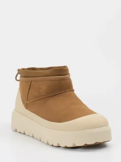 UGG – Stiefeletten aus Veloursleder hellbraun