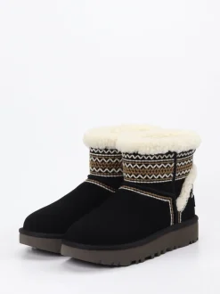 UGG – Stiefeletten aus Veloursleder mit Lammfell