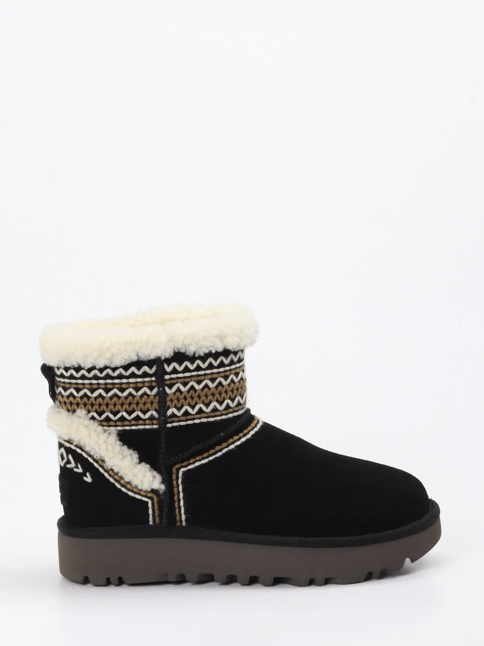 UGG – Stiefeletten aus Veloursleder mit Lammfell