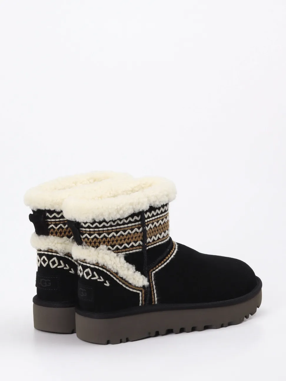 UGG – Stiefeletten aus Veloursleder mit Lammfell