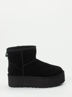 UGG – Stiefeletten aus Veloursleder Schwarz Plateau