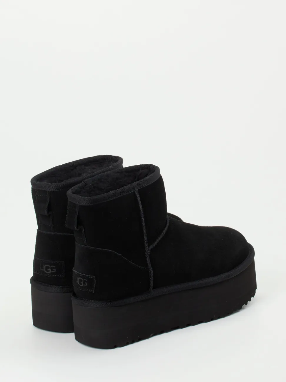 UGG – Stiefeletten aus Veloursleder Schwarz Plateau