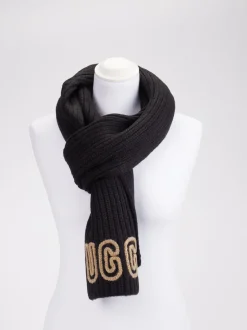 UGG – Strickschal aus Textil in Schwarz